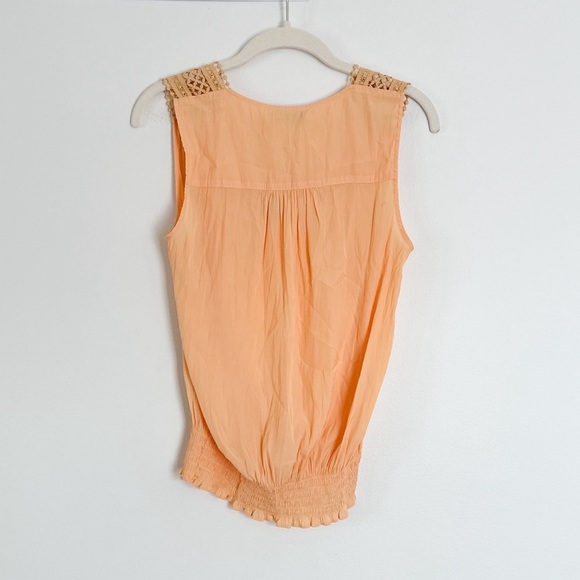 Ramy Brook Reese Crochet Blouse Top Apricot Nectar Size XS NWT - Picture 5 of 5